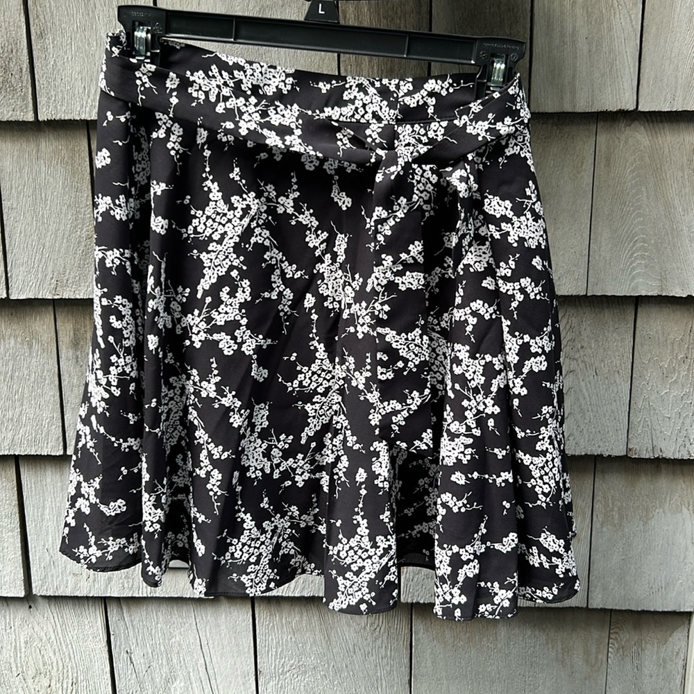 Lulus Black Floral Print Skirt